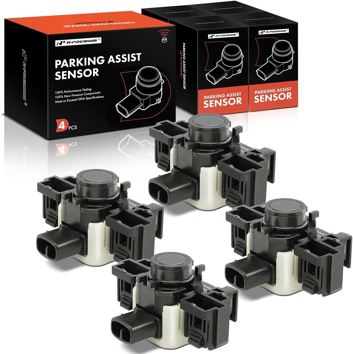 A-Premium 4-PC Reverse Backup Parking Assist Sensor Compatible with Select Lexus Models - ES350 2013-2015, CT200h 2014-2015, ES300h 2013-2015