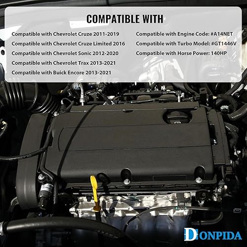 Miniatura 3 de Kits de reparación de cargador turbo compatibles con Chevy Chevrolet Cruze 2011-2019 Trax 2013-2021 Sonic 2012-2020 Buick Encore 2013-2021 1.4L