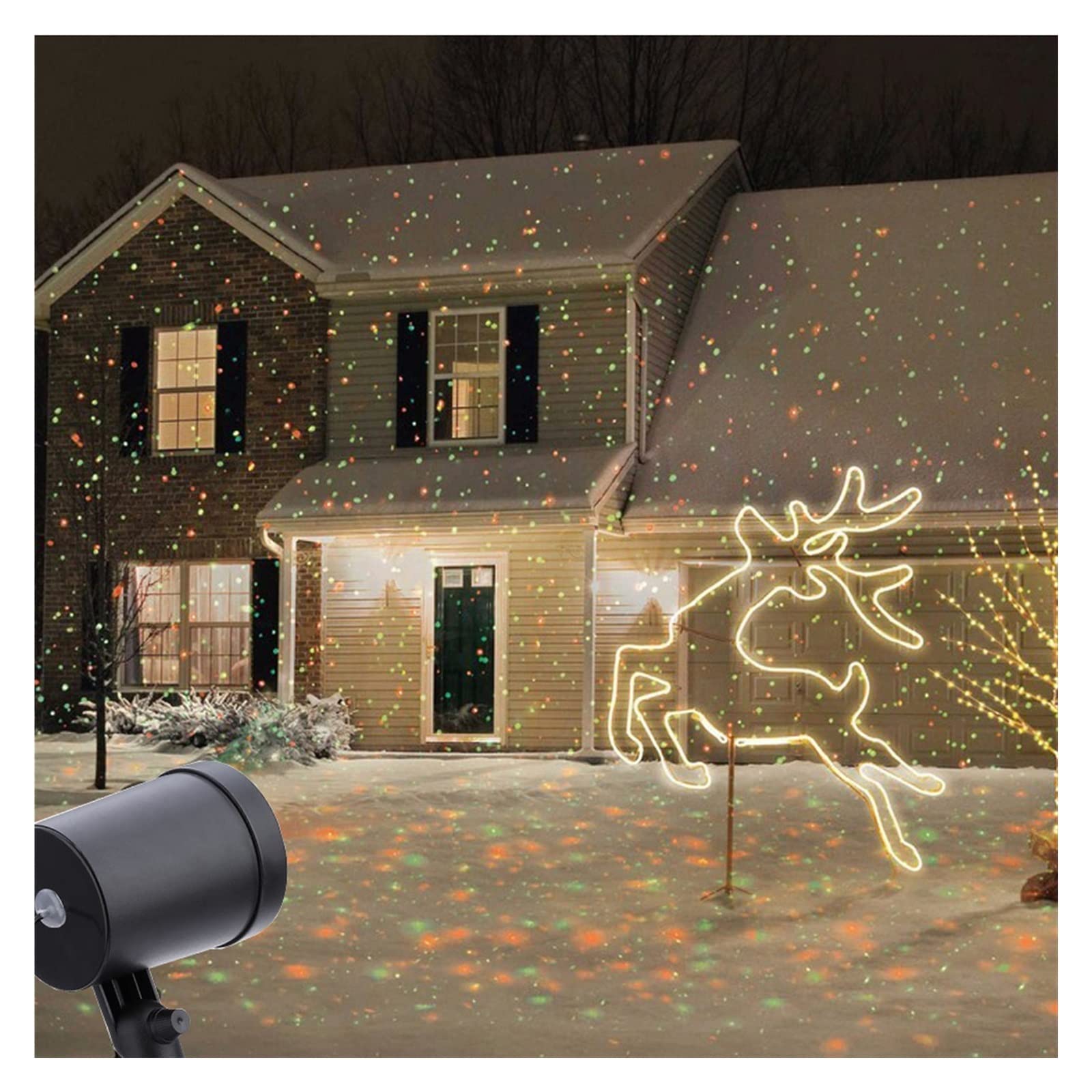 Proiettori Proiettore di Natale per esterni Impermeabile Cielo Stella Faretto da palcoscenico Docce Illuminazione paesaggistica Effetto luce da palcoscenico Festa per feste Atmosfera Lampade Proiettor