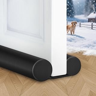 MAXTID Under Door Draft Stopper 36 Inches Black Door Bottom Seal Strip Weather Draft Guard for Bottom of Doors Gap Filler Interior Door Sweep