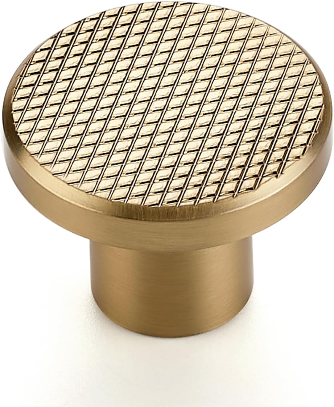 30 Pack Champagne Bronze Cabinet Knobs, 1-3/16 Inch (30mm) Round Drawer Pulls, Single Hole Knobs for Kitchen Cabinets, Dressers & Closet Doors, Solid