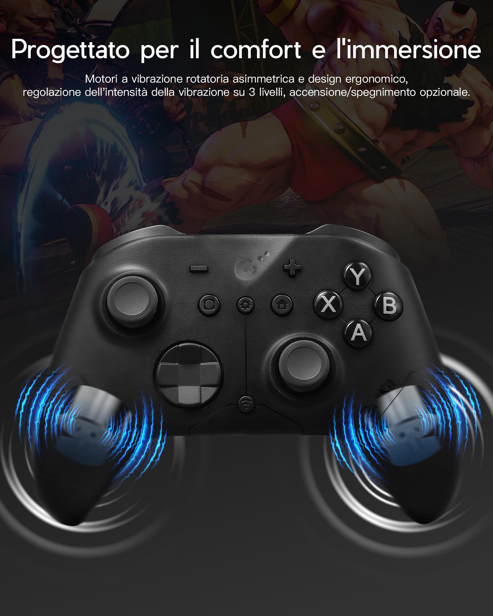GuliKit ES PRO Controller Wireless per PC Switch 1/2 Android – Il Controller più Veloce con Latenza di 3,25 ms, Joystick TMR, 30 ore di Autonomia della Batteria e Funzione di Riattivazione