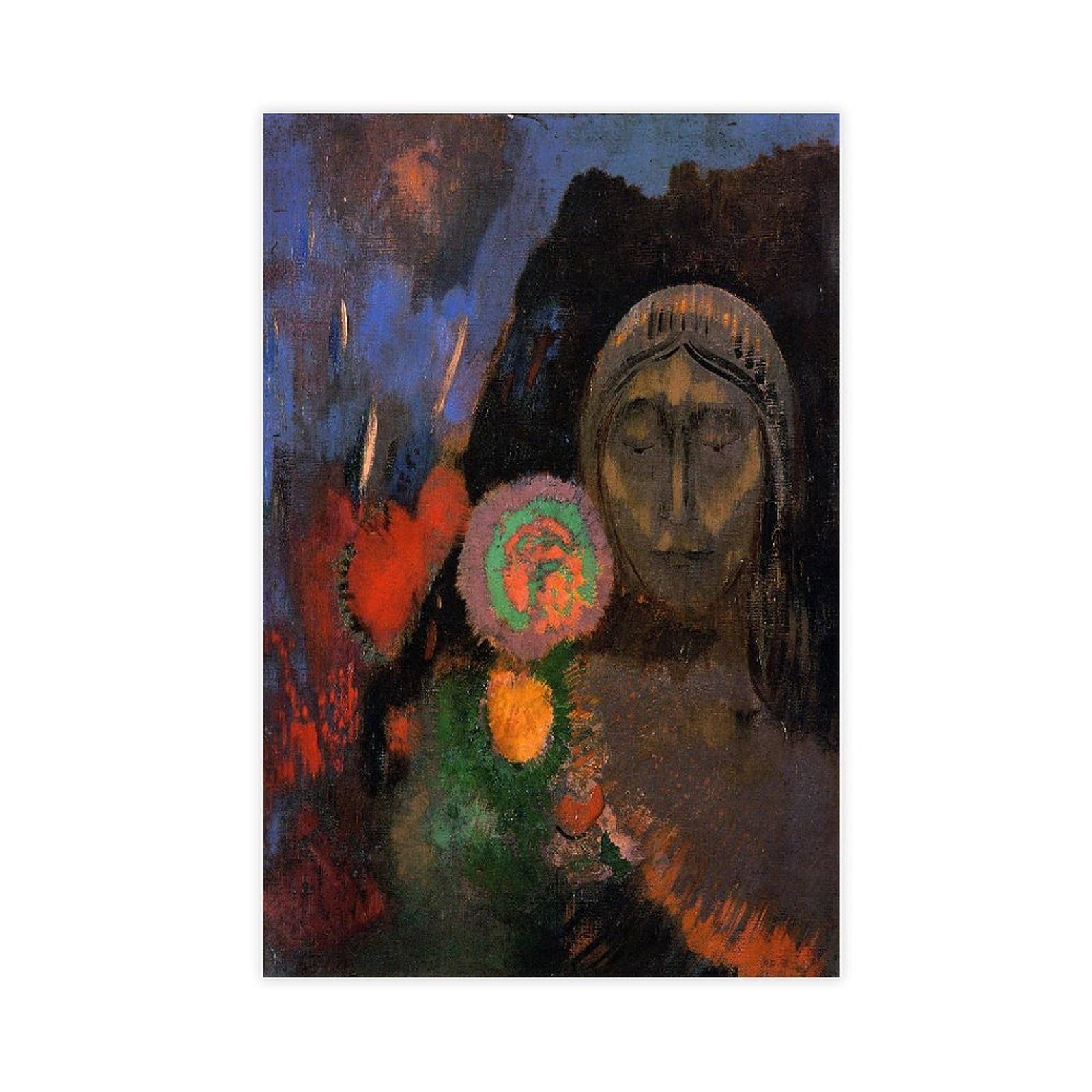 WCYB Still Life The Dream by Odilon Redon Prints Posters Canvas Deco Paintings Wall Art For Office Unframe 16" L X 24" W