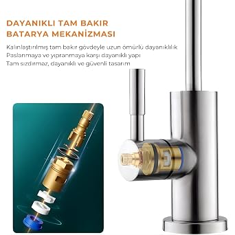 Paslanmaz Çelik Su Arıtma Cihazı Musluğu - Inox Su Arıtma Cihazı Musluğu