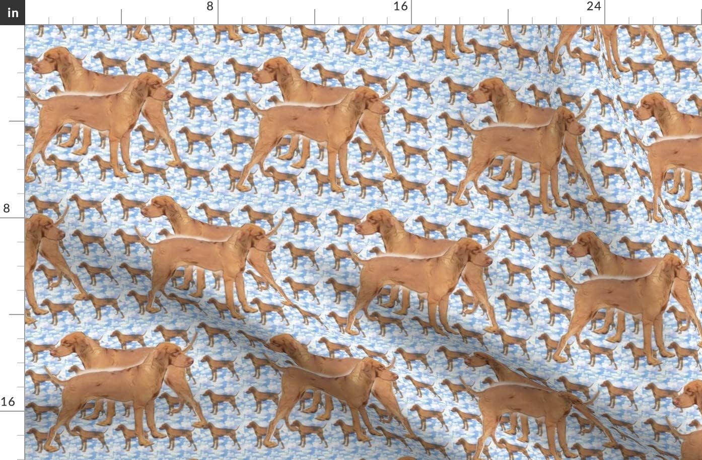 Spoonflower Fabric - Ridgeback Blue Pattern Dog Clouds Hound Rhodesian Puppy Pet Puppies Printed on Organic Cotton Sateen Fabric by The Yard - Sewing Quilting Apparel Home Decor