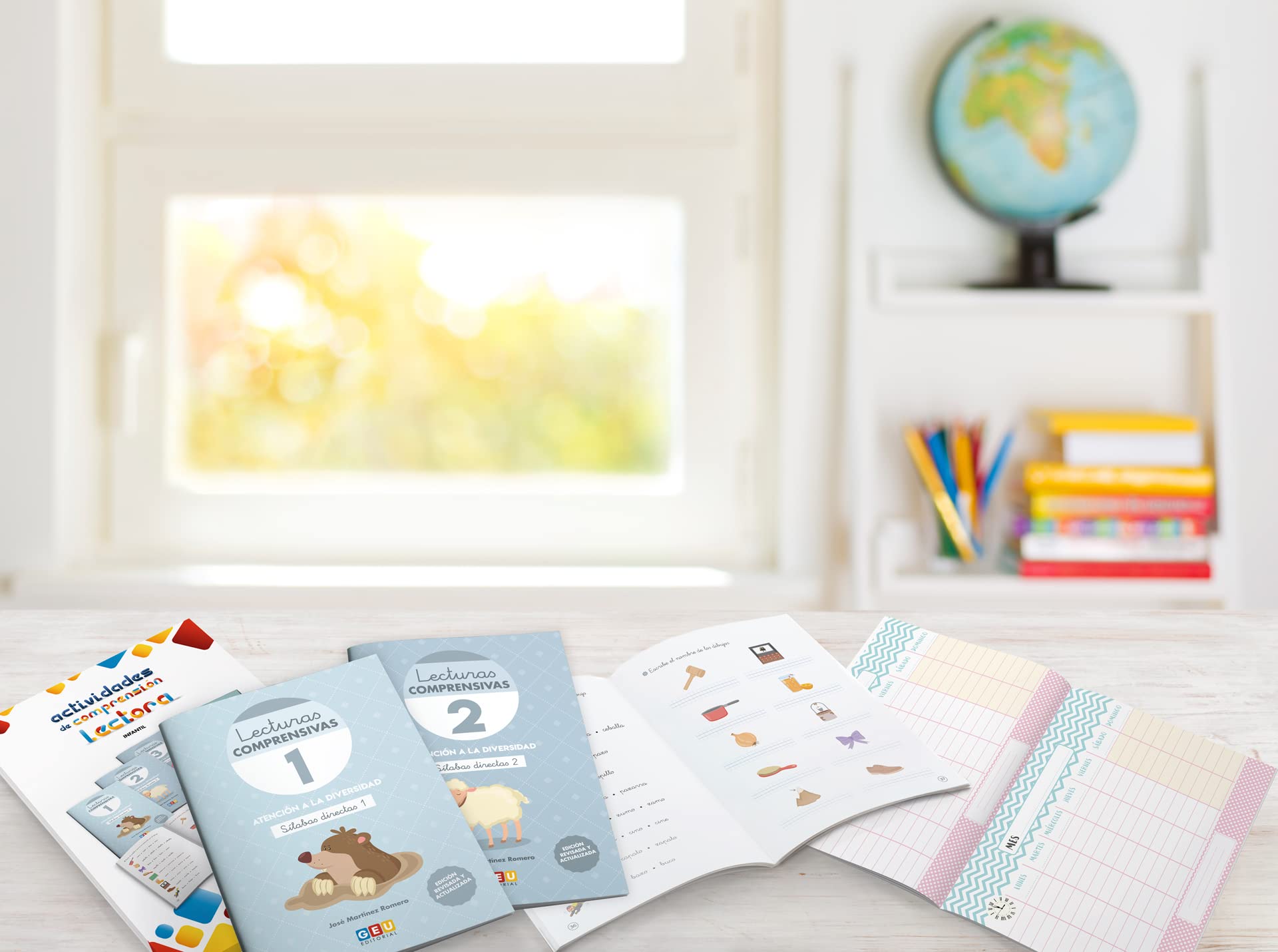 APRENDER A LEER Y ESCRIBIR | Aprender a Leer 5 Años - Pack De Lecturas Comprensivas para aprender Sílabas Directas e Inversas | Libros Niños 4 Años | Educación Infantil | Incluye Organizador.