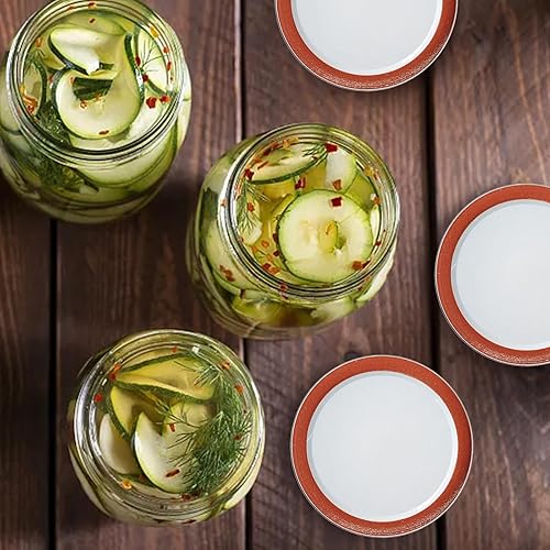 Miniatura 7 de 50 tapas para tarros de conserva, tapas anchas de boca regular para frascos de bola, Kerr y otras marcas de tapas de boca ancha a prueba de fugas,