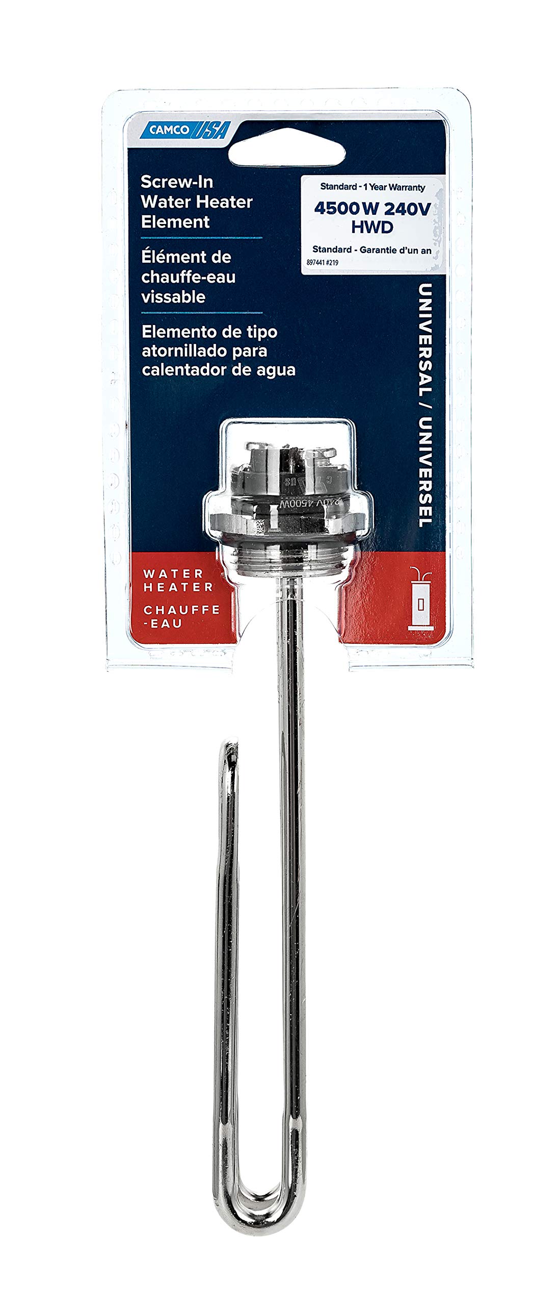 Amazon.com: Camco 02643 4500W 240V 10-Inch Screw in Foldback Water Heater  Element : Tools u0026 Home Improvement