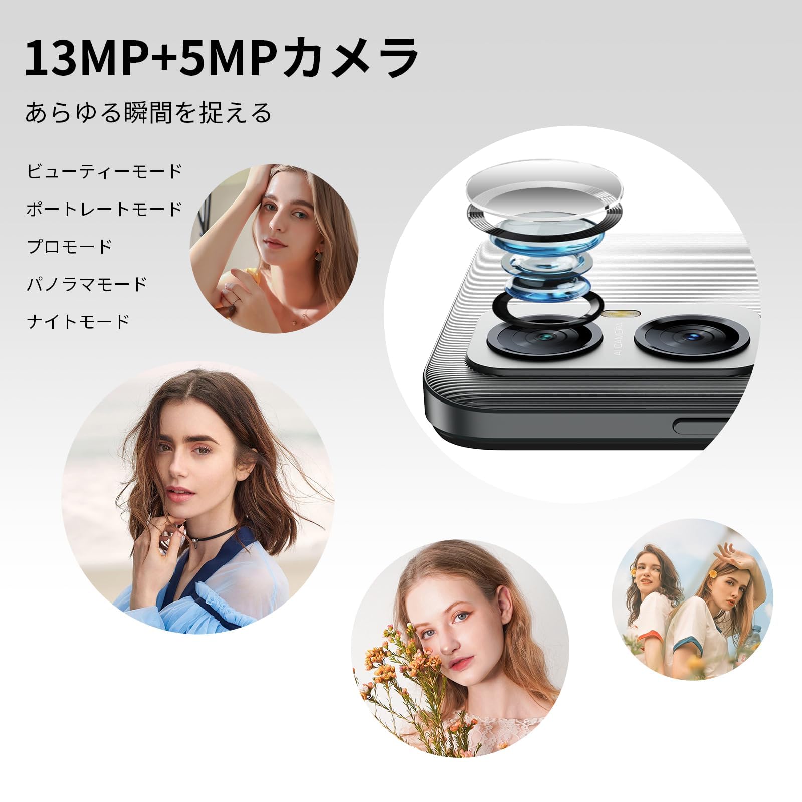 Amazon | [2024 NEW Android 13 スマホ] Blackview A52pro SIMフリー 