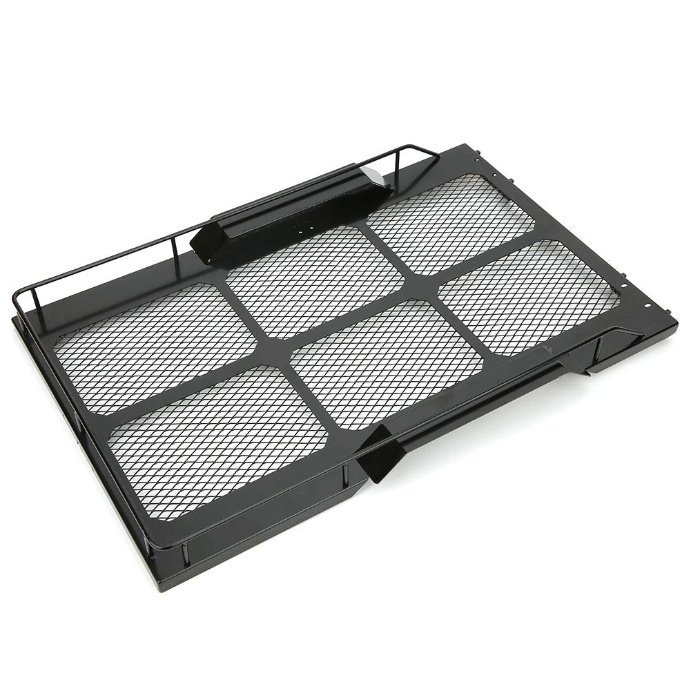 POENVFPO Metalowa Przyczepa Samochodowa RC z 4 Oponami do 1/10 Scx10 D90 | Metalowa Konstrukcja, Trwałe i Antypoślizgowe Opony, Pasuje do Axial Scx10 90046 Cc01, Duża pojemność do Samochodów