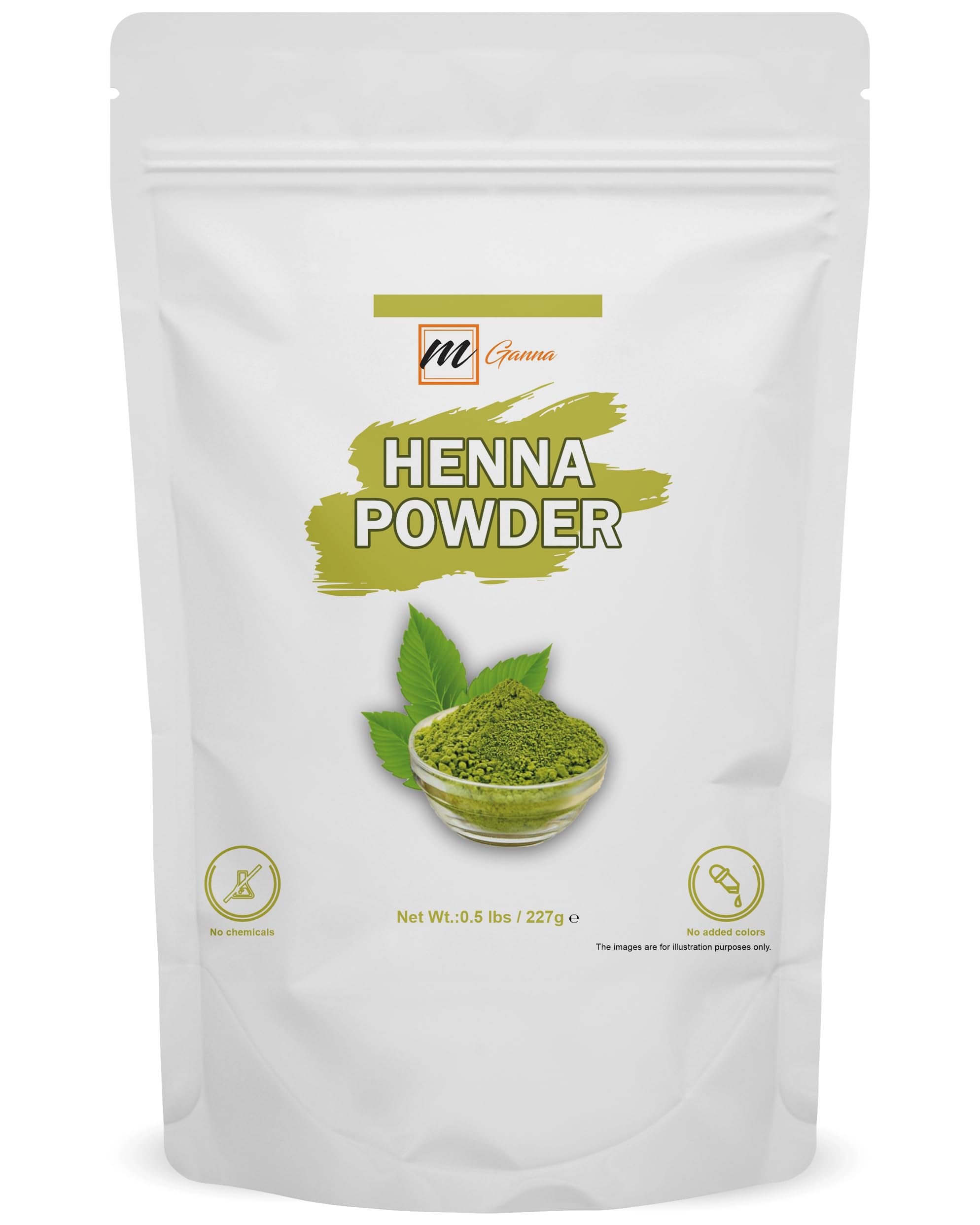 100% Natural Henna Powder 0.50 LBS 227 GMS | Pure Lawsonia Inermis For Hair Dye and Coloring | PPD free or Any Chemicals for Healthy Hair | fine powder