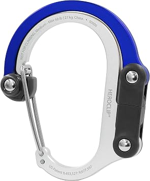GEAR AID HEROCLIP 360 مشبك تروس دوار وخطاف متوسط للتخييم وحقيبة الظهر وحقائب السفر وتنظيم المرآب