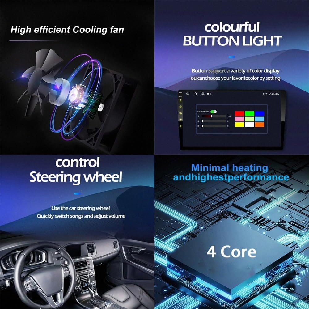 Autoradio 2 Din Bluetooth per Honda Pilot 2006-2008 Wireless Carplay Android Auto Stereo Auto Bluetooth Ips con Pantalla Táctil con Gps, 4 Nucleo 1G+32G