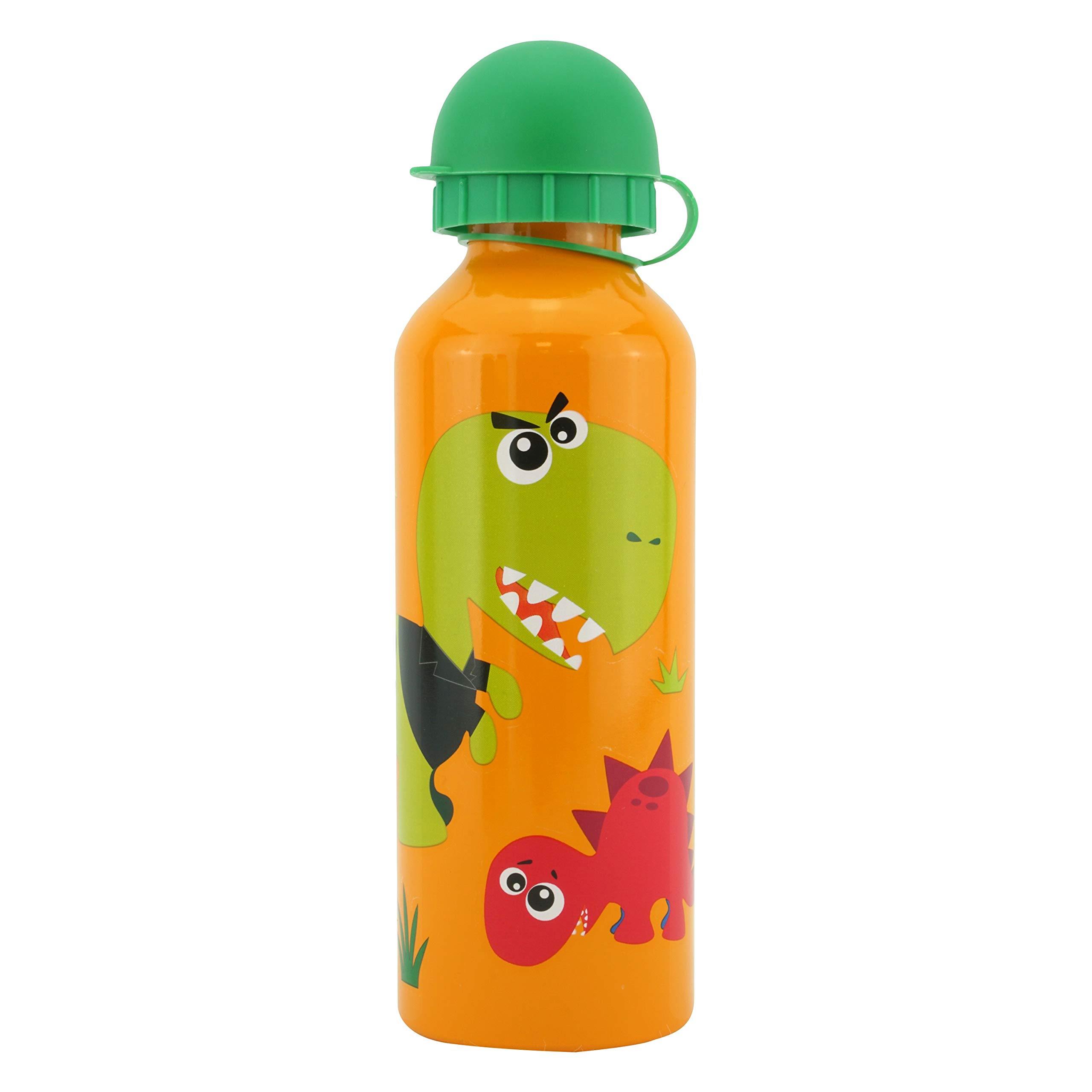 Crazy Dino Bouteille D'eau De 500 Ml Pour Enfants – Bouteille D'eau Personnalisée En Aluminium | Bouteille D'eau Pour Enfants à Partir De 3 Ans