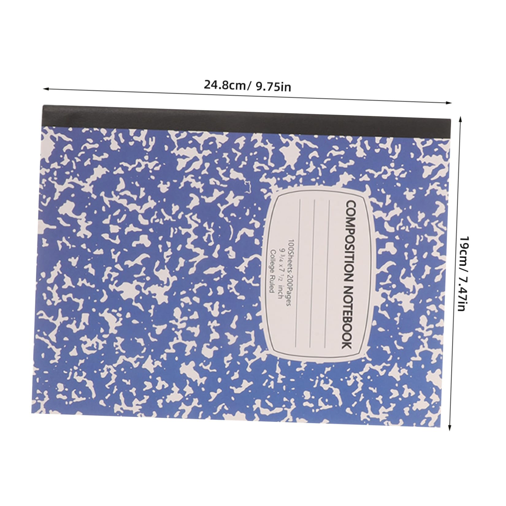 Lurrose 5Er-Packung B5 College Ruled Composition Notebook mit 100 Blättern | Softcover aus Papier, Abschnittslinien für Klare Gliederung, Elegantes Marmor Schneeflocken Design