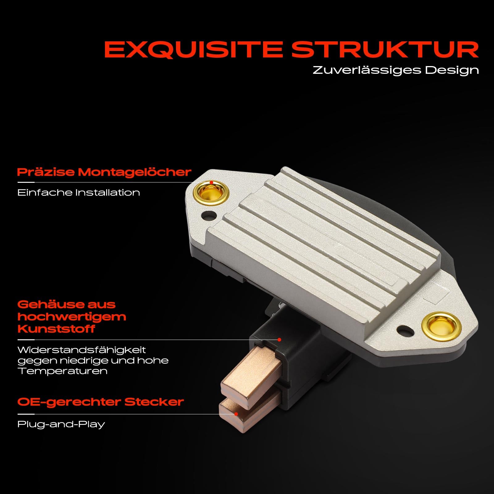 Frankberg Regolatore dell'alternatore regolatore del generatore 11201943 | Compatibile con: Atego Econic LK/LN2 28V