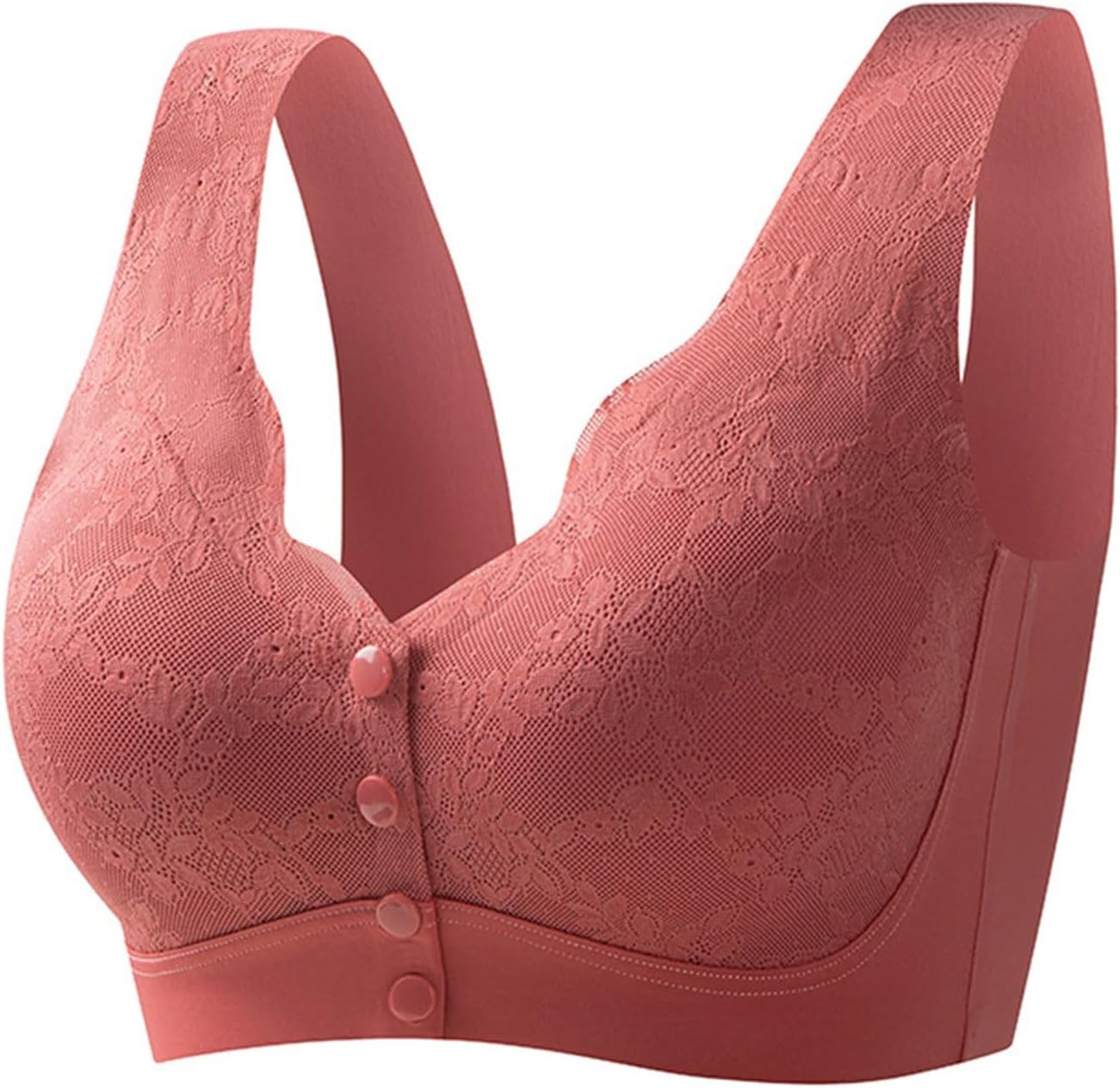 Women's Comfy Seamless Longline Bra Light Support Front Close 18 Hour Bras That Hides Side Fat Push Up Brassiere