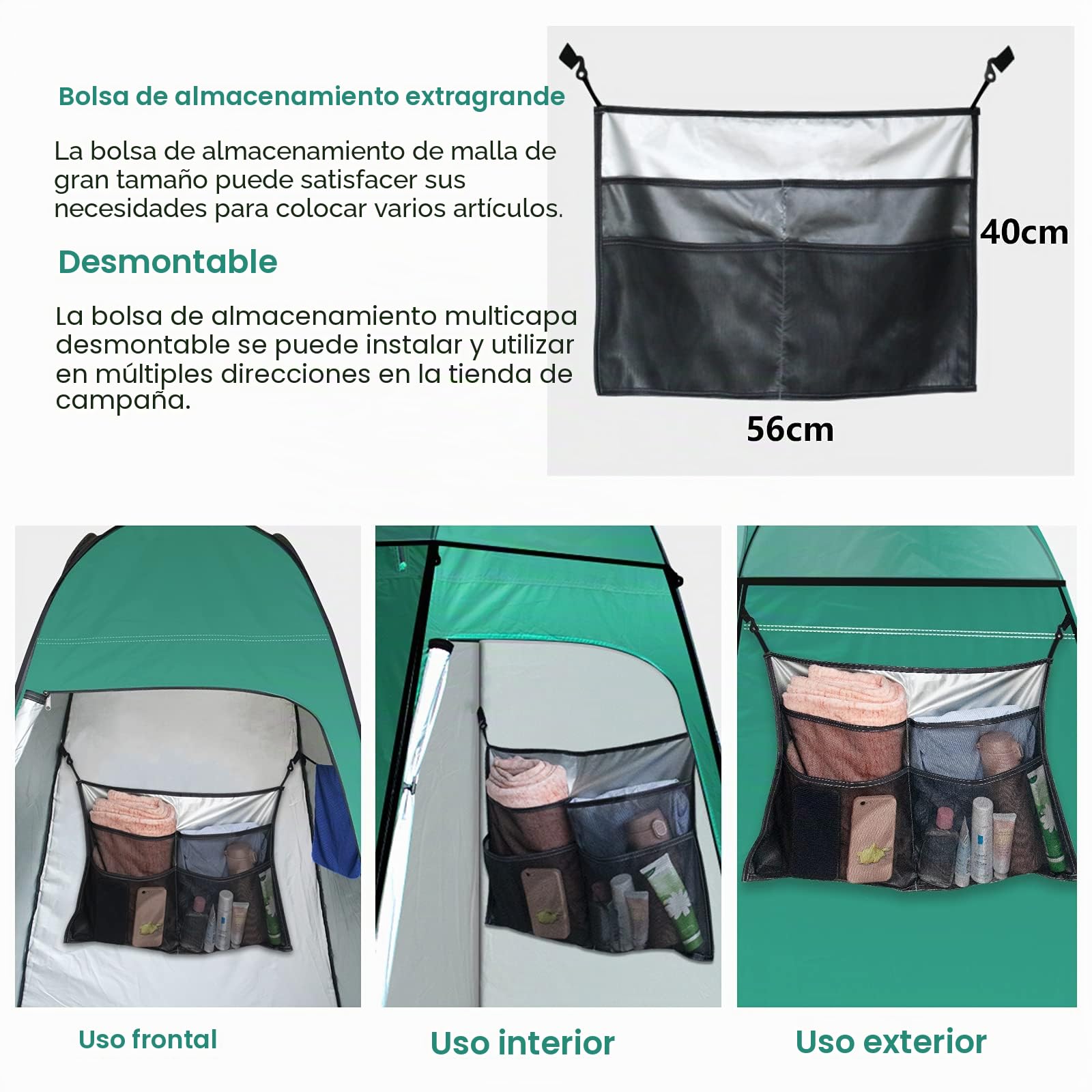 Tienda de inodoro plegable Riggoo portátil para ducha, para acampar, privacidad, vestuario al aire libre, para playa, pesca, senderismo, refugio solar (protección UV)