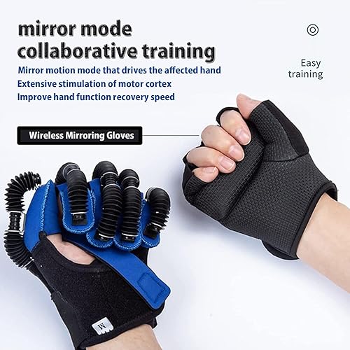 Miniatura 31 de Guantes de robot de rehabilitación Protector exoesqueleto entrenamiento manual para accidente cerebrovascular hemiplejia función de la mano