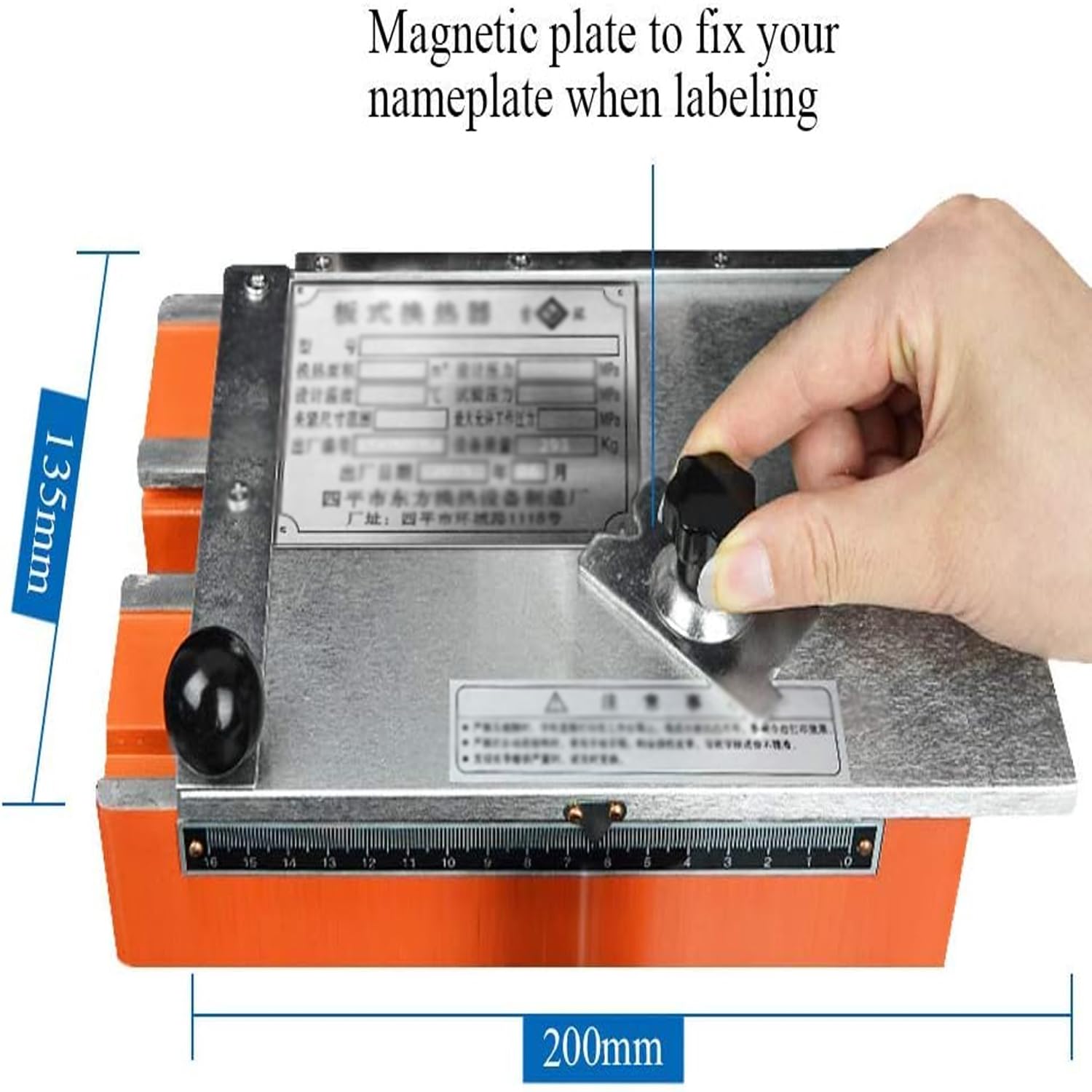 Máquina de estampado de placas de identificación de metal, máquina de marcado manual, 2/2.5/3/4/5/6 mm, ruedas de diferentes caracteres opcionales, 40 caracteres, grosor del cartel de 0 a 7 mm, letras