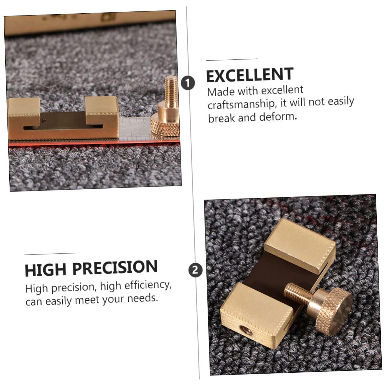 Artibetter 3sets Righello Per Marcatura Con Limitatore Strumento Di Misurazione Manuale Inossidabile Per Falegnami e Piastrellisti