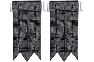 Tartans Kilt Flashes with Heavy Buckle Elastic Adjusters Fit