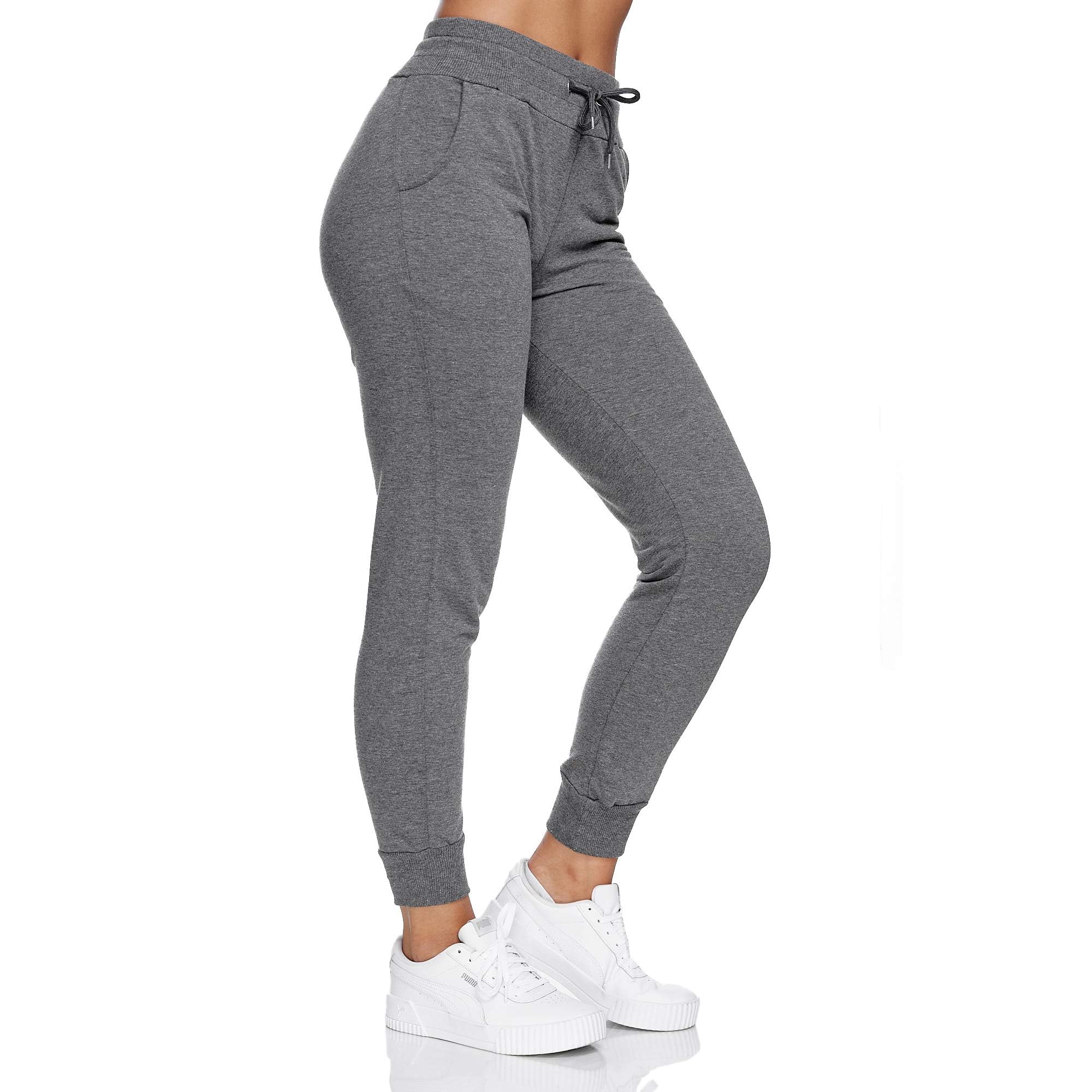 Smith & Solo Jogginghose Damen – Sporthose Frauen Baumwolle| Sweatpants Slim Fit Freizeithose Lang | Trainingshose Fitness High Waist – Jogger Laufhosen Modern