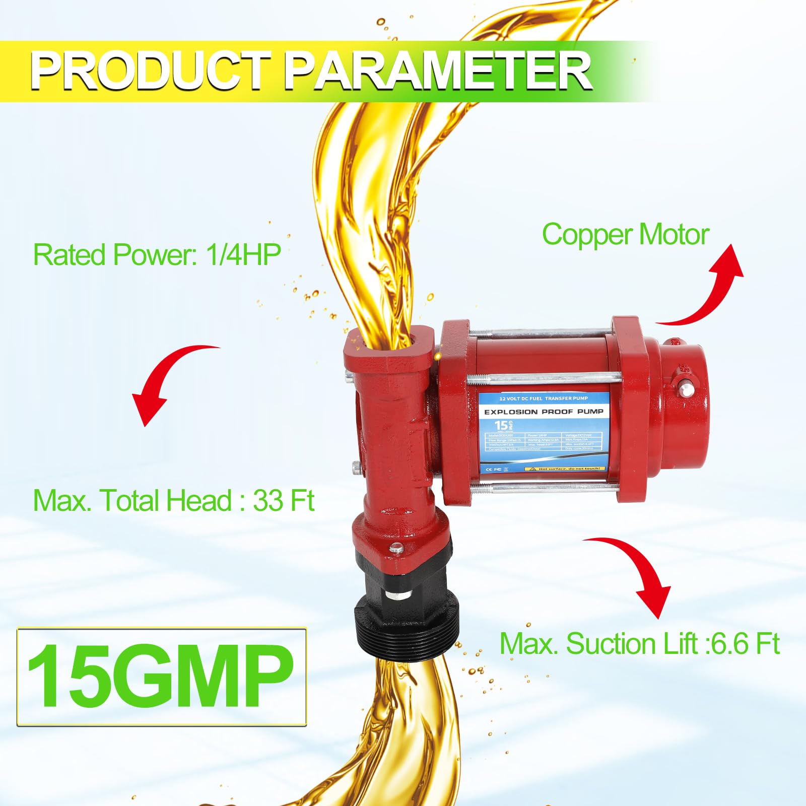 Amazon.com: SUPERFASTRACING 15GPM 12V DC fuel transfer pump