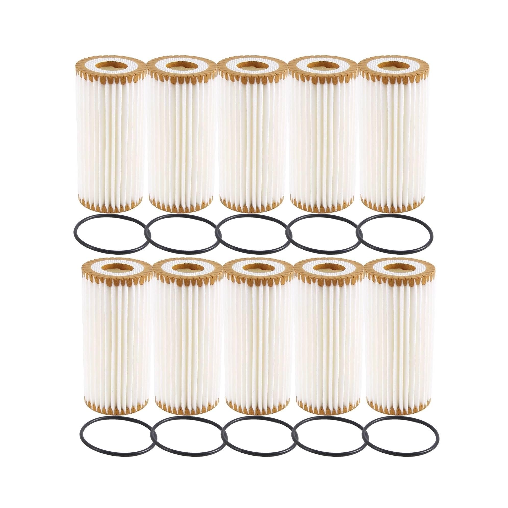 remplacement des filtres à huile Lot de 10 filtres à huile de rechange 06L115466 06L115562B 06L115466C Compatibles avec Audi A6, A7, Skoda et Superb B8 1.8 TSI et 2.0 TSI