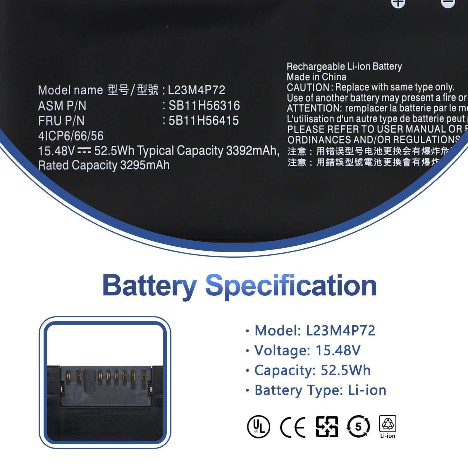 ANTIEE L23M4P72 L23L4P72 L23B4P72 Bateria do laptopa Le-Novo Thinkpad T14 Gen 6/5 / ThinkPad P14s Gen 5/6 21ME Series L23C4P73 L23D4P71 L23L4P70 L23B4P70 0 SB1 1H56319 5B11H56418 SB11M89895