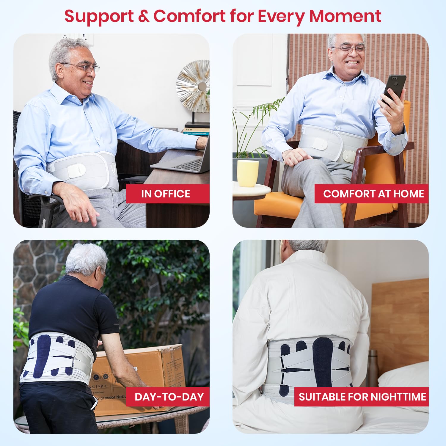 Antara AGEasy Spine Pro Belt for Lower Back Pain Relief, Sciatica, Muscle Strains, and Spinal Recovery | Adjustable Lumbar Support Belt for Men & Women | Improves Posture, Reduces Discomfort, Enhances Stability & Aids in Injury Recovery | Orthopedic LS Belt (XL) - Image 8 thumbnail