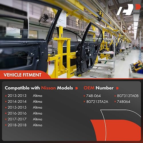 Miniatura 3 de A-Premium Elevalunas eléctrico con motor compatible con Nissan Altima 2013-2018 L4 2.5L V6 3.5L sedán delantero izquierdo lado del conductor