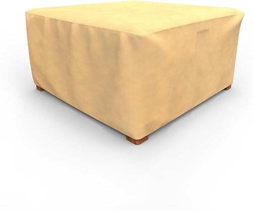 Budge P4A02SF1 - Funda cuadrada para mesa de patio o otomana para todas las estaciones, ligera, resistente a los rayos UV, extragrande, 16 pulgadas disponible en Yaxa Venezuela