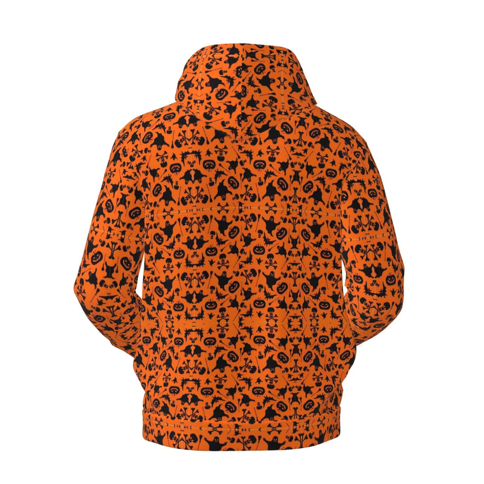 Męska bluza z kapturem z nadrukiem na Halloween, casualowa grafika z nadrukiem bluzy z kapturem z kieszenią
