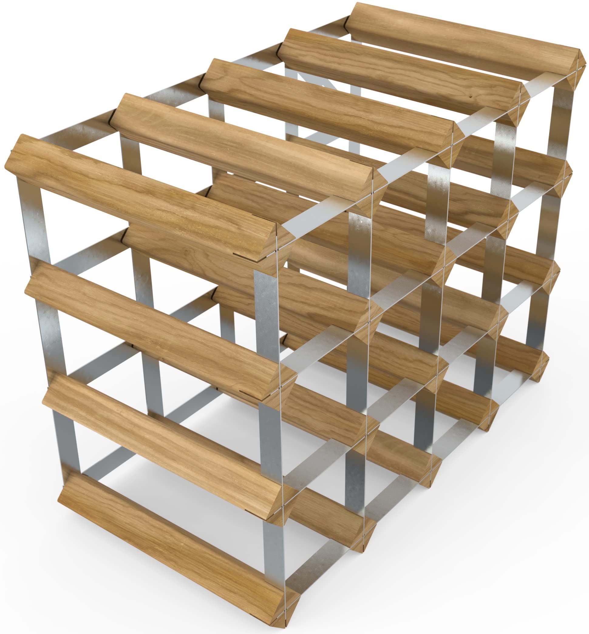 Buy RTA Traditional Wine Rack Fully Assembled, Handsome FSC Natural