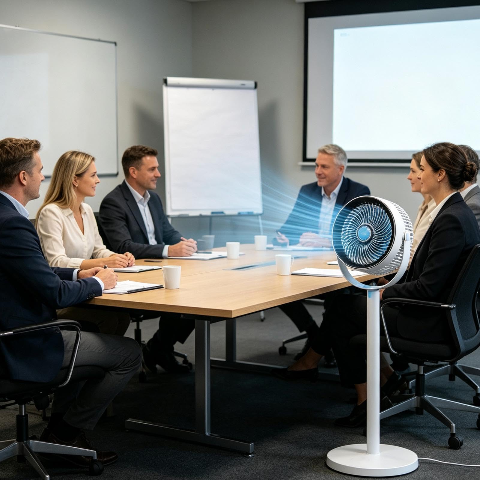 Ventilador De Suelo 5 Velocidades Potente Recargable Flujo Aéreo Con Luz
