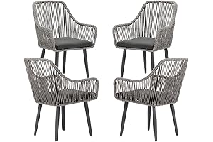 JOIVI Woven Dining Chairs: Enhancing Outdoor and Indoor Ambiance