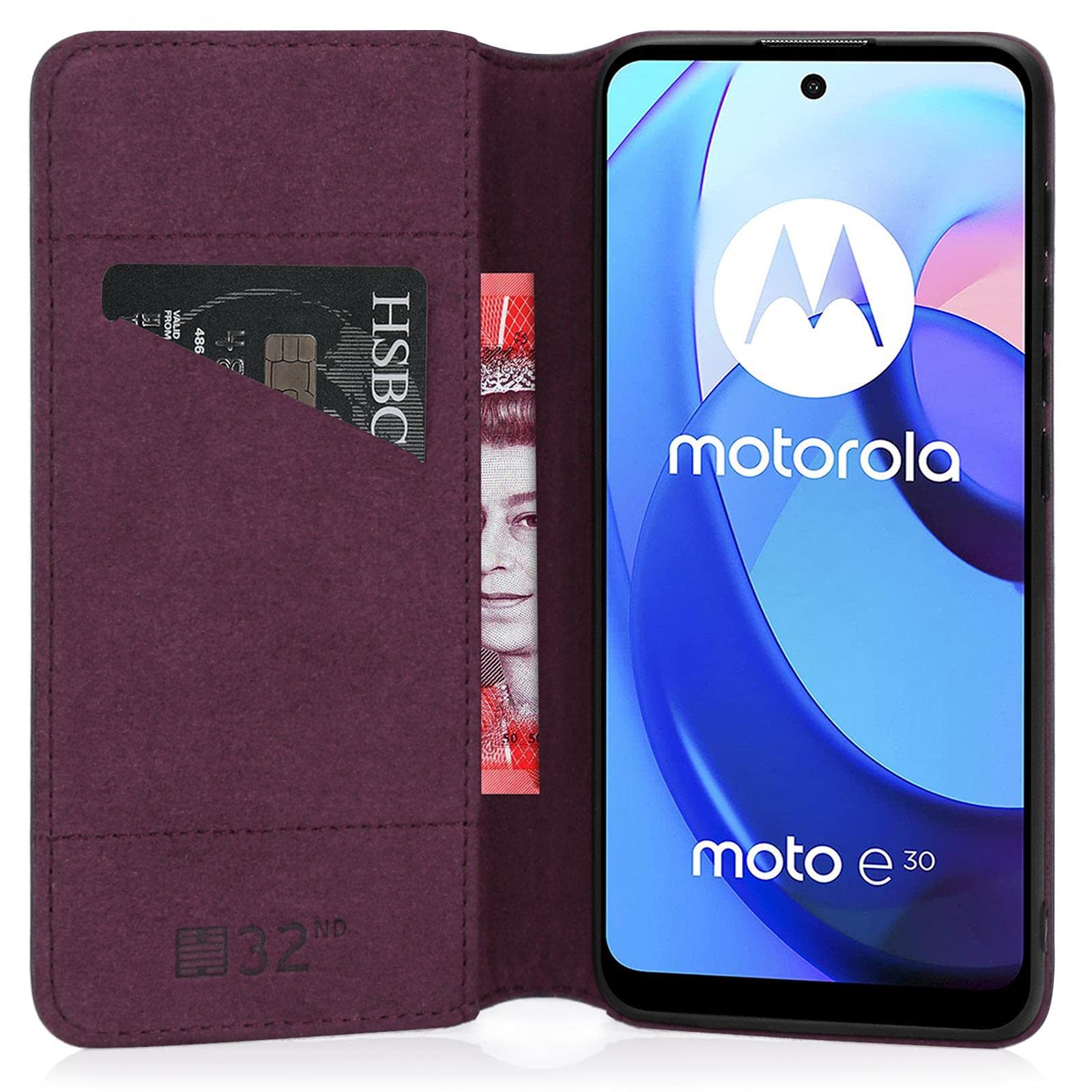 Custodia Magnetica 6.5 Pollici Custodia Motorola Moto E20/E30/E40 - Cover Pelle PU Con Chiusura Magnetica Cover Portafoglio Moto E40 - Foto 10