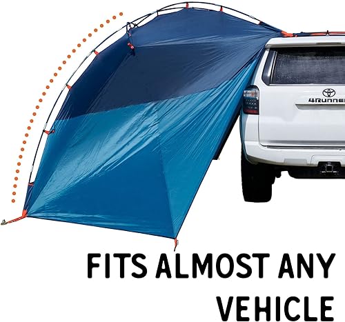Miniatura 3 de Kelty Highroads Overlanding Shelter - Tienda de campaña universal para automóvil con entrada grande con cremallera, marco de aluminio, paredes y