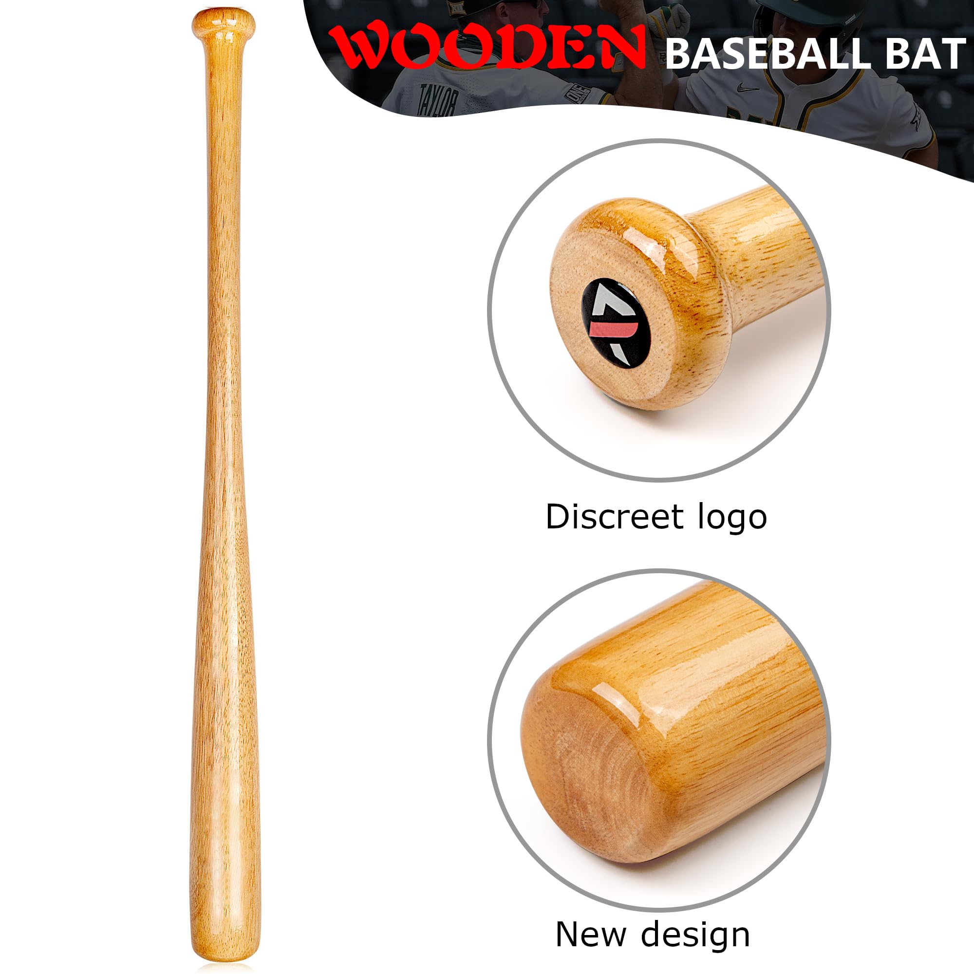 Redfield - Mazza da Baseball in Legno Massiccio Ecologico 30 Pollici (76 cm) - Colore Legno
