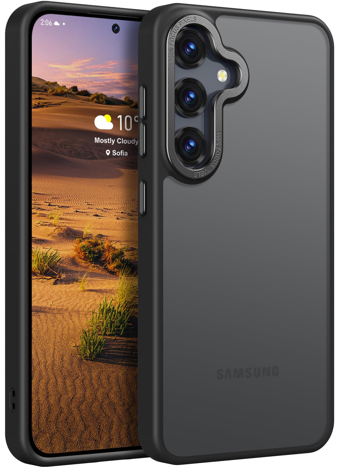 Rayboen for Samsung Galaxy S25 Plus Case, Skin Feel Translucent Frosted Anti-Scratch Protective Phone Cover for Samsung S25+ Plus with Bumper Hard PC