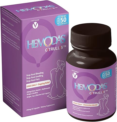 extreme V, Inc Hemodas - Once Daily Anal Vein Support 250mg Citruvia y 50mg Citrullis Capsule