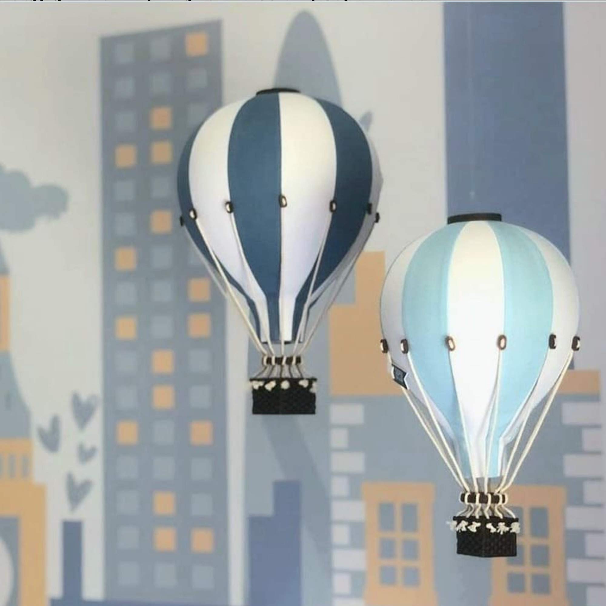 Sevira Kids - Montgolfière décorative - Bleu Clair