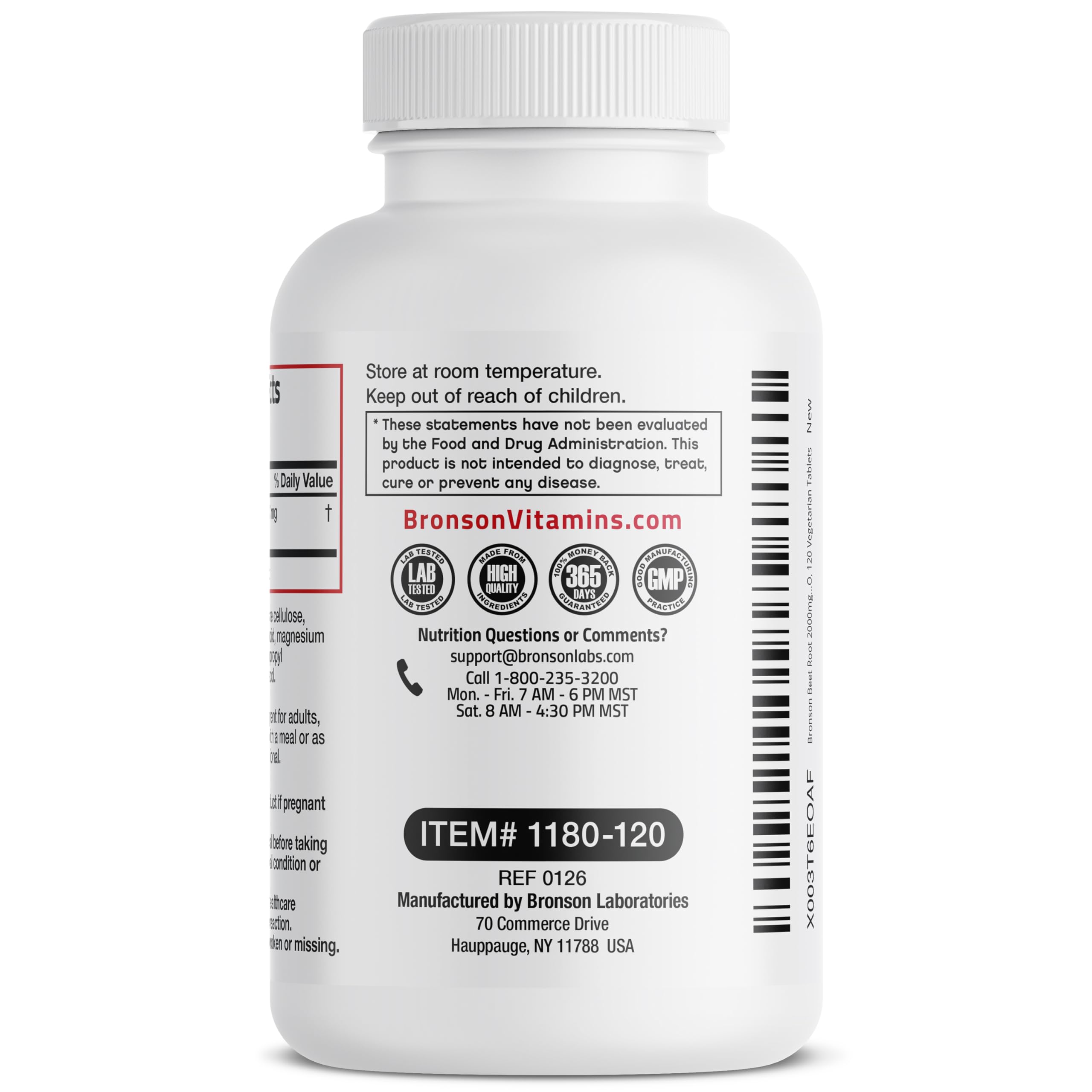 Bronson Beet Root Extra Strength, Non-GMO, 120 Vegetarian Tablets — Amazon image 7