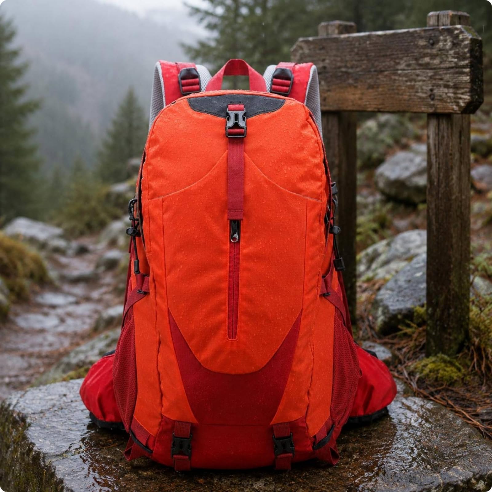 Zaino da Escursionismo Zaino da Trekking Zaino da Viaggio Zaino Sportivo in Nylon E Poliestere con Spallacci Imbottiti Cinturino Sternale E Tasca con, Verde, Verde