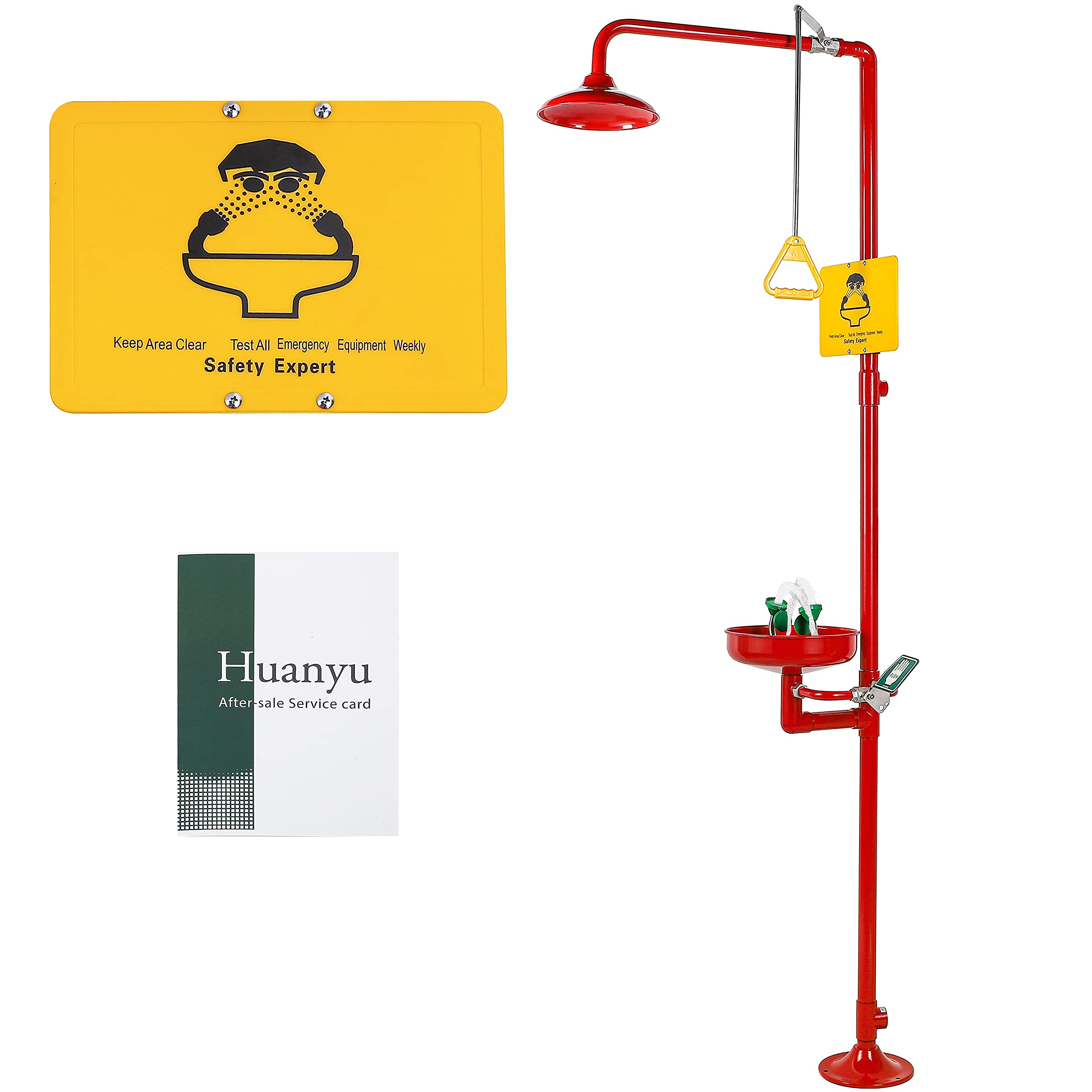 Huanyu Emergency Eyewash Station 2 in 1 Combination Coated Sprayed