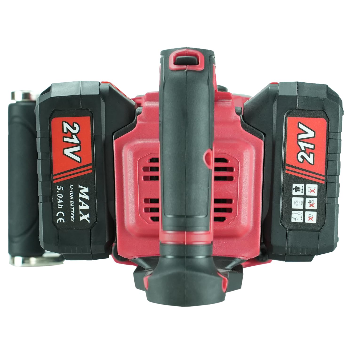 Clé à chocs sans fil BESWELL-CIW-1100B-B de 1" avec enclume courte, clé à chocs électrique puissante, kit de clé à chocs avec 4 batteries Li-Ion de 5,0 Ah et chargeur double