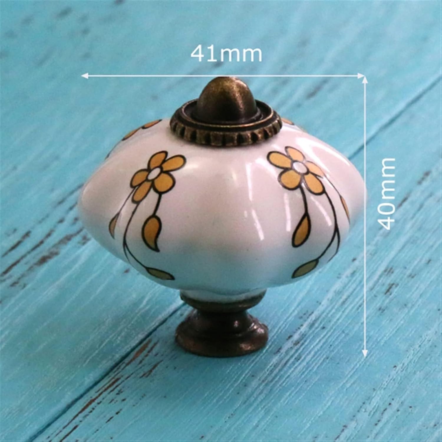 Luxurious Porcelain Knobs Handles Ceramic Drawer Dresser Knobs Pulls Kitchen Cabinet Furniture Bedroom Handle 1Pcs Furniture Accessories (Color : Small)