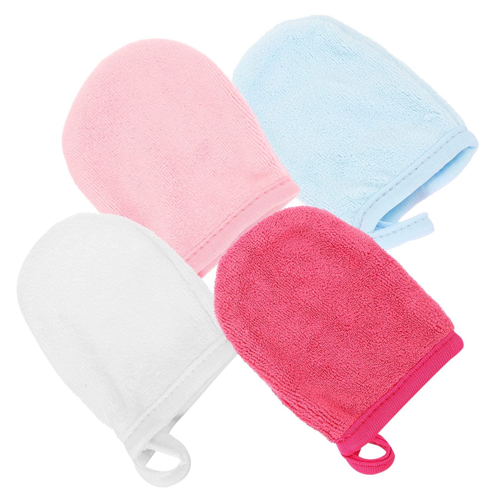 DOITOOL 20pezzi Guanti Struccanti Microfibra Per Pulizia Viso Riutilizzabili e Morbidi Per Rimuovere Makeup e Detergere La Colori Misti