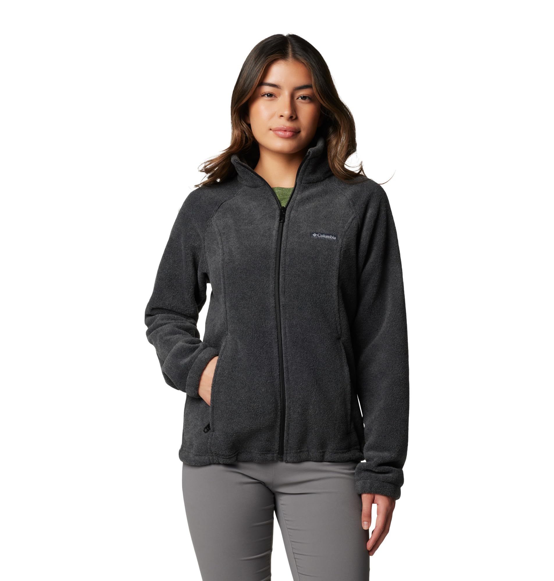 Columbia Women's Full-Zip Fleece, Benton Springs Charcoal Heather